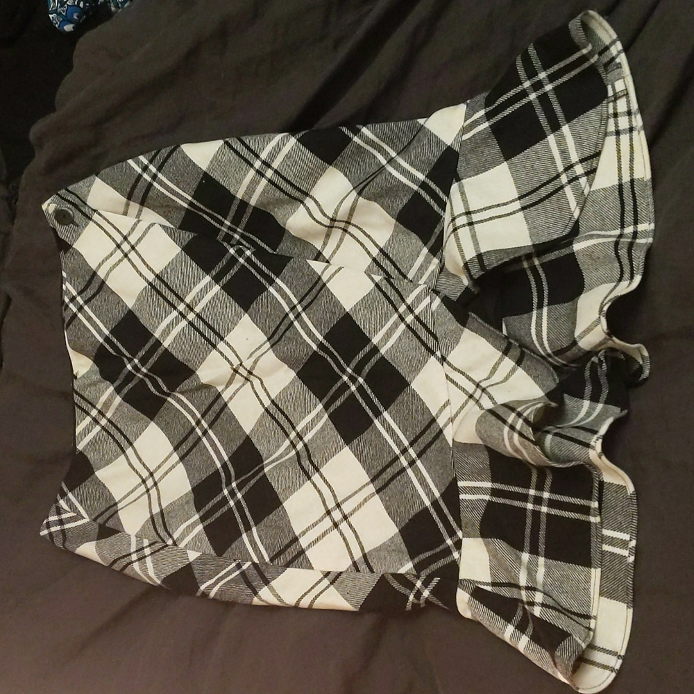 Plaid Midi Pencil Skirt